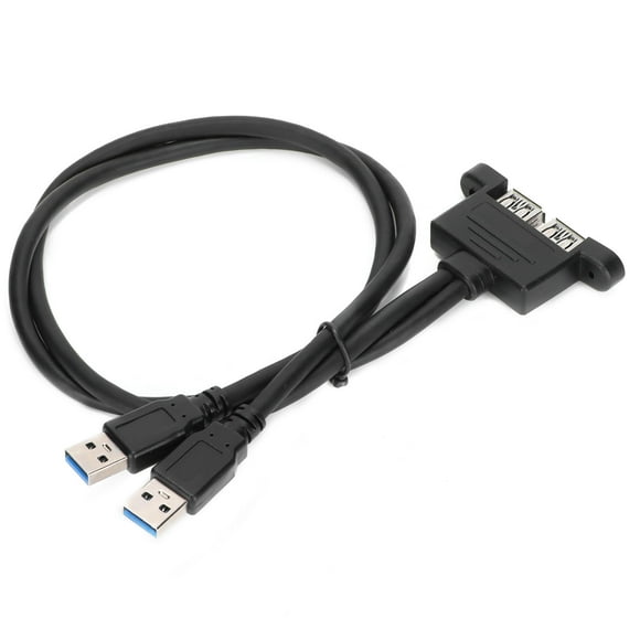 USB Extension Cable, 2 Port USB 3.0 Cable Wide Compatibility For Game Motherboards 50cm