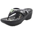 thumbnail image 1 of GP Wedge Platform Flip Flop Sandals for Women: 8161 Black, EU38 (US Size 7 - 7.5), 1 of 7