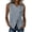 #083-Gray, variant on Craaazy Women's Fashion Solid Color V-Neck Sleeveless Cotton Linen Top with Wrap Tie Detail Casual Comfy Blouse Gifts