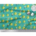 thumbnail image 2 of Soimoi Moss Georgette Fabric Skull,Sun & Palm Tree Nature Decor Fabric Printed Yard 42 Inch Wide, 2 of 3