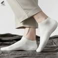 thumbnail image 4 of PULLIMORE 6 Pairs Mens Womens Ankle Athletic Socks Casual Solid Low Cut Sock (White), 4 of 9