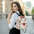 thumbnail image 6 of FORMRS Mini Backpack Purse for Women Quilted Travel Daypack Casual Shoulder Bag, Red Christmas Box Pattern, 6 of 7