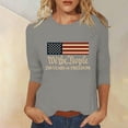 thumbnail image 2 of MEICHEN 250 Anniversary USA Shirt Womens 250th 3/4 Sleeve Flag Graphic American Patriotic Wear Birthday T Shirt, 2 of 4