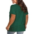 thumbnail image 2 of Sherrylily Womens Plus Size T-Shirts Tops Summer V Neck Criss Cross Tunic Casual Loose Tees, 2 of 3