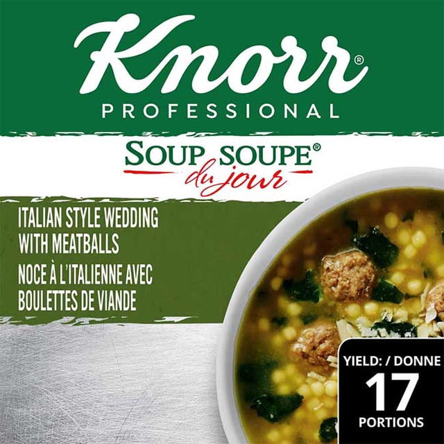 Knorr Professional Soup du Jour Italian Style Wedding with Meatballs Soup Mix, 515 g