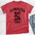 thumbnail image 2 of Schnauzer Dad, Unisex Men's Shirt, Mini Schnauzer, Schnauzer Owner, Funny Dog Dad Gift, Heather Red, 3X-Large, 2 of 6