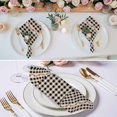 thumbnail image 2 of Cloth Napkins Set of 6 - 20x20 Inches, Western Texas Star Retro Washable Reusable Table Napkins, Country Vintage Black Beige Plaid Soft & Absortbent Dining Napkin for Party Wedding Hotel Restaurant, 2 of 8