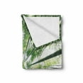 thumbnail image 2 of Bamboo Print Soft Flannel Fleece Throw Blanket, Tropical Rain Forest Tall Bamboo Trees in Grove Exotic Style Nature Theme Image, Cozy Plush for Indoor and Outdoor Use, 60" x 80", Green, by Ambesonne, 2 of 6
