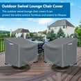 thumbnail image 7 of STARTWO Heavy Duty Swivel Chairs Cover Waterproof High-Quality Rotating Chair Protector,Gray, 7 of 7