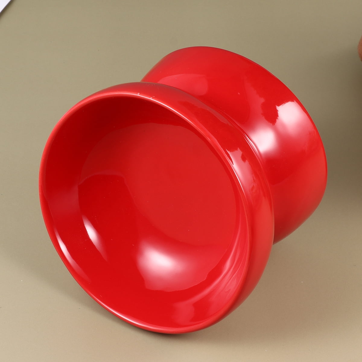 UKCOCO Dog Ceramic Bowl Red Ceramic 1Pcs