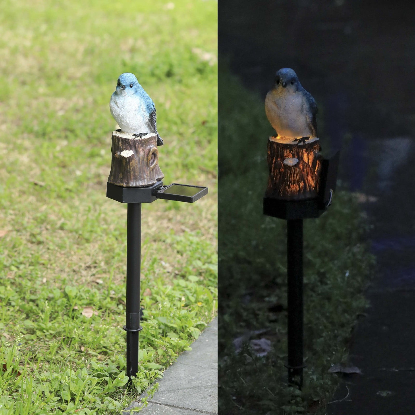 Solar Outdoor Ground Insert Light, Cute Animal Resin Light Stakes Ornaments, Solar Garden Lights Statues Decor, for Yard, Lawn, Pathway, Walkway, Gifts for Housewarming, Animal Lovers