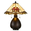 thumbnail image 3 of 60 W X 2 Tiffany Table Lamp With Pull Chain Switch With Resin Lamp Body, 3 of 5