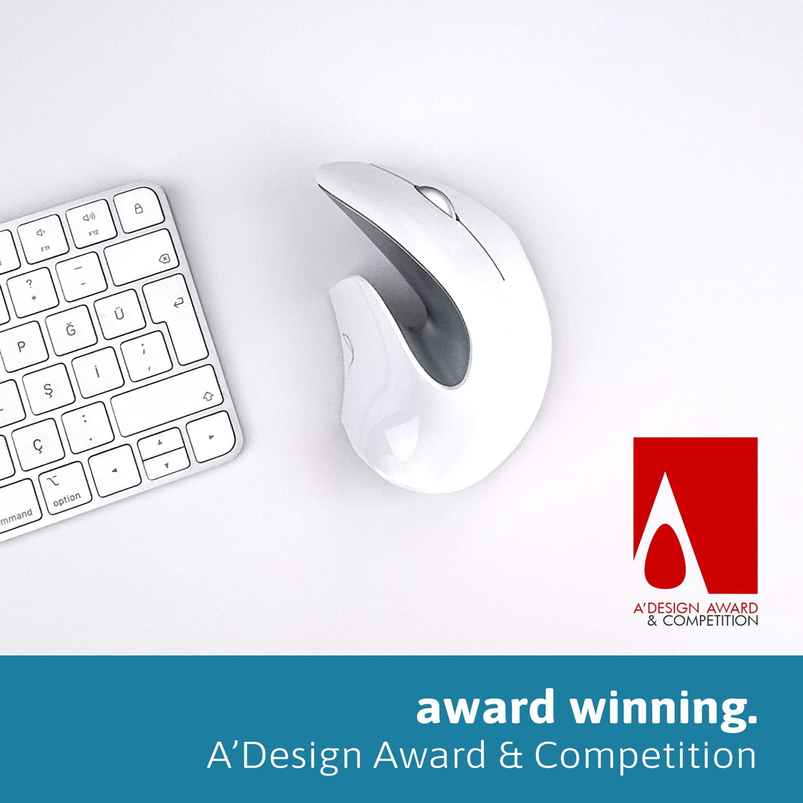 PAM Pro Advanced Ergonomic Mouse Clinically Tested Reduces Muscle Strain, Wireless USB , Bluetooth, 4K DPI, Quiet Clicks, Easy Switch, Silent Smartwheel, Windows/ Mac/ Chrome/ Linux/ Android, White