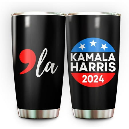 

Schian Kamala 2024 Harris for President Fun Glass Cup Coffee Cup - Birthday and Christmas Gift Fun Insulated Cup with Lid 591ml | Stainless Steel Mug
