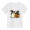 thumbnail image 5 of KPOPLK Toddler Baby Girl Halloween Shirt Ghost Tshirt Spooky Season Short Sleeve Tee Top Kid Fall Clothing,Size 1-2 Years, 5 of 5