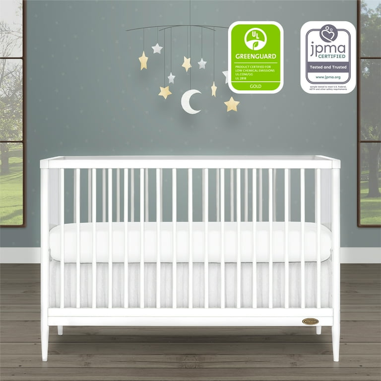 Dream On Me Clover In Modern Island crib With Rounded Spindles