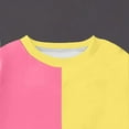 thumbnail image 5 of AINIYS Girls Crewneck Sweatshirt Colorblock Pullover Long Sleeve Fleece Tops Casual Drop Shoulder Pullover Yellow 13 Years, 5 of 7