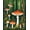 Red, Pattern 3, variant on Flatwoven High Traffic Area Rug, Enchanted Forest Scene with Moonlit Birds and Vine Florals, Non Slip, Stain Resistant, Washable Area Rugs for Living Room, Bedroom(Green, 4X6)