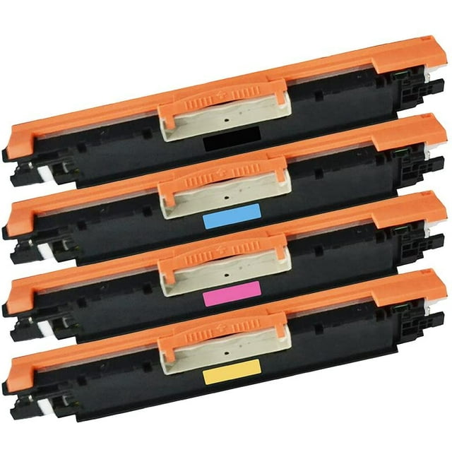1 Set of 4 Inkfirst Compatible Toner Cartridges Replacement for HP CF350A CF351A CF352A CF353A 130A Color LaserJet Pro M177fw