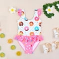 thumbnail image 2 of SUYOLL Children Girls Swimwear Cute Printed Flutter Sleeve Bathing Suit Summer Outfit Comfortable Stretchy Fabric Beach Sport Bathing Suit, 2 of 6