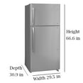 thumbnail image 2 of Smad 18 Cu ft Refrigerator Top Freezer Thermostat Control Apartment Size Stainless Steel, 2 of 6