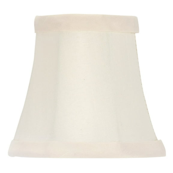 Soft White Belgium Linen 4 Inch Flared Bell Clip On Chandelier Lampshade