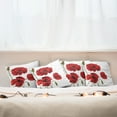 thumbnail image 7 of Ambesonne Floral Throw Pillow Cover 4 Pack, Flowers Petals and Buds, 18", Red Green, 7 of 7