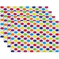 thumbnail image 2 of Colorful Dot Pattern Placemats Set of 4 Rectangle Table Mats Washable Heat-Resistant Place Mat for Kitchen Dining Table Decor Indoor Outdoor, 2 of 6