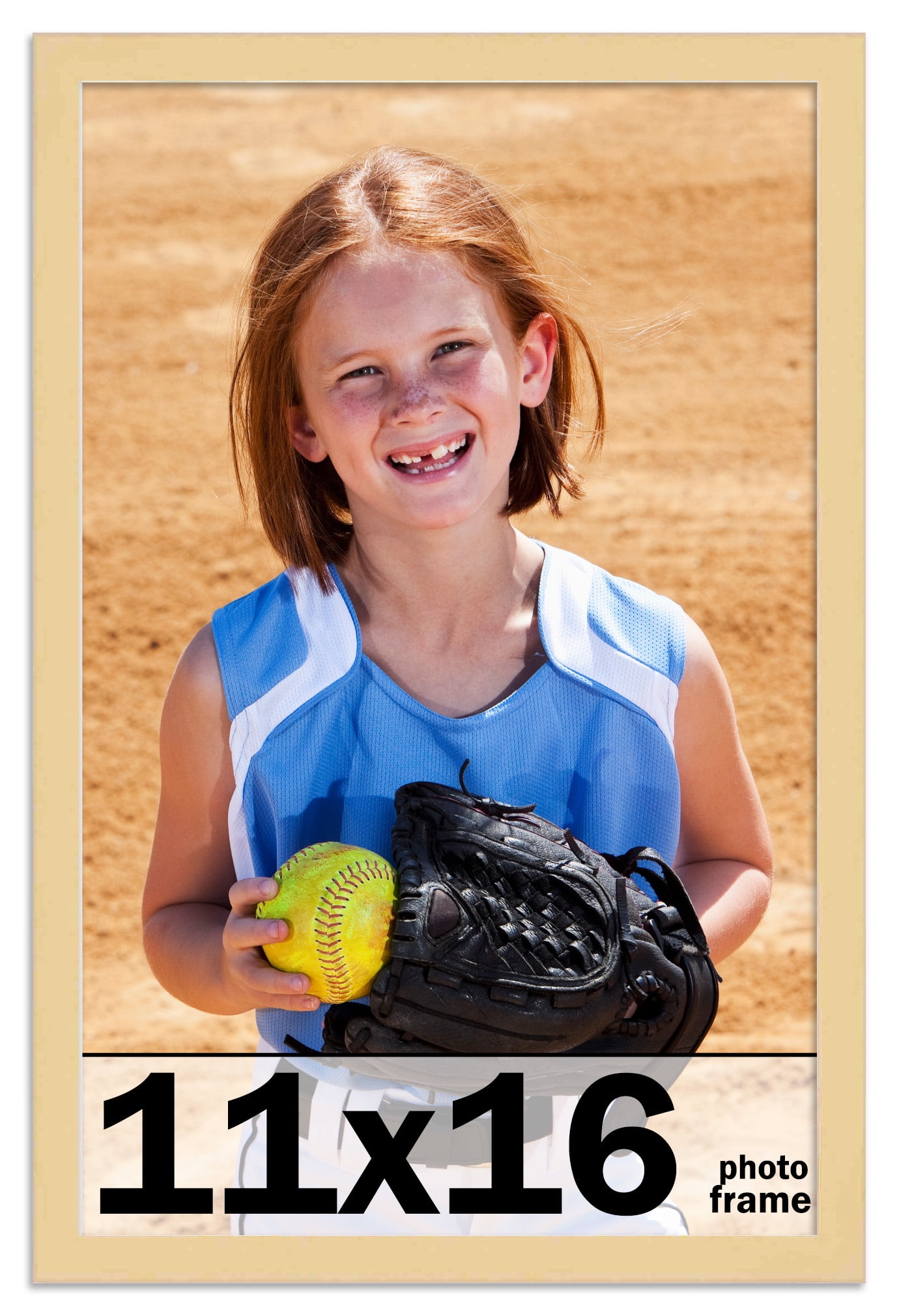 11x16 Frame Natural Brown Picture Frame Modern Photo Frame Includes UV Acrylic Shatter Guard