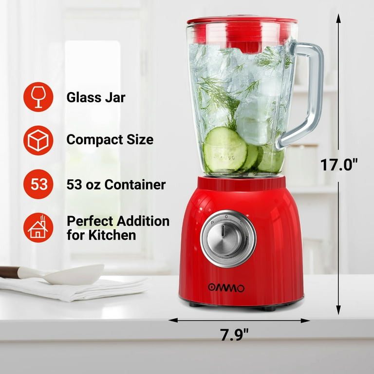 Cooking Blender for Kitchen Hot Cold with 8 Presets, 59Oz Glass Jar,  58000RPM High Speed Quiet for Smoothie Shake Red 110V Porta - AliExpress