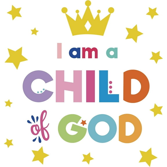 Colorful s Inspirational Wall Decals: 'I'm A of God' Quotes with Stars - Vinyl Wall Decoration for Nursery Kindergarten Bedroom Living Room diy