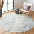 thumbnail image 3 of SAFAVIEH Tulum Lakisha Distressed Southwestern Area Rug, 8' x 8' Round, Ivory/Turquoise, 3 of 8