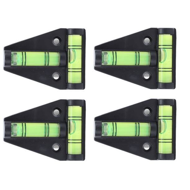 Niveles de burbujas mini horizontales, práctico 4pcs portátiles portátiles de instalación de nivel rv t para trypodes de nivelación de vehículo recreado recreado