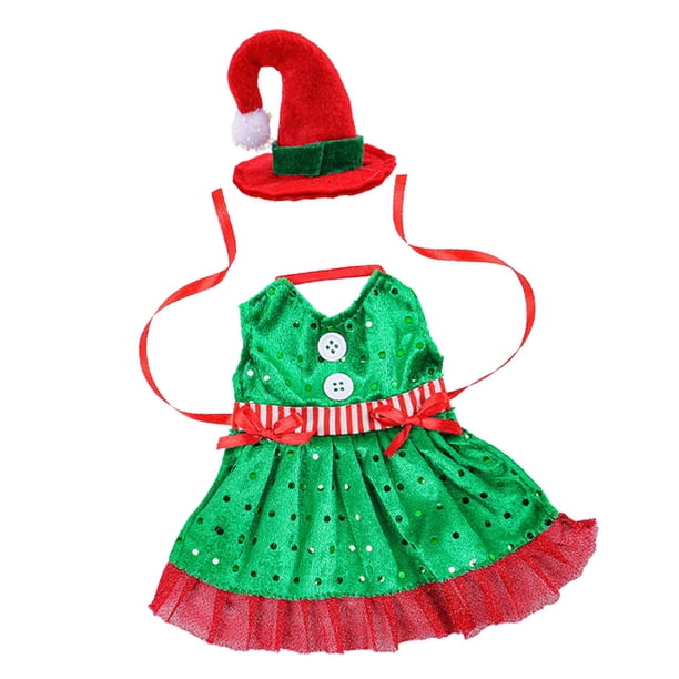 Funda para botella de vino navideña con sombrero, suave funda para botella de navideño, bonita ropa para botella de vino para restaurante y Delantal de mujer
