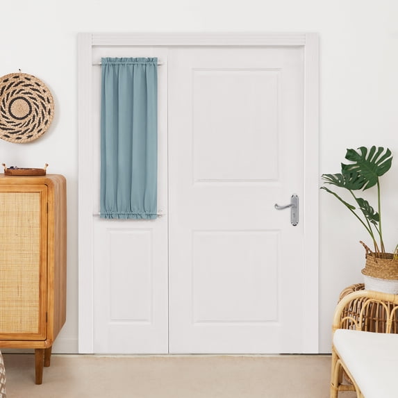 Deconovo French Door Curtains, Room Darkening & Thermal Insulated, 25x40 in, Sky Blue, 1 Panel