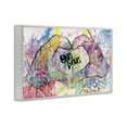 thumbnail image 4 of Stupell Industries Urban One Love Heart Symbol Typography Painting White Framed Art Print Wall Art, 24 x 16, 4 of 10