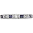 thumbnail image 4 of 14K White Gold 1/10 Carat Diamond And Blue Sapphire Complete Bandsize 7 - Jbsp, 4 of 5