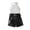 White, variant on Toddler Girls Clothes Set Summer Sleeveless Ribbed Strap Tops PU Leather Shorts 2PCS Suit Children Clothing Kids Outfits