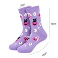thumbnail image 3 of SAZBJOJN Halloween Socks for Women Men Fun Holiday Graphic Crew Socks Printed Mid Calf Socks Soft Stretch Novelty Cute Socks for Halloween Party Daily Wear One Size Purple, 3 of 4