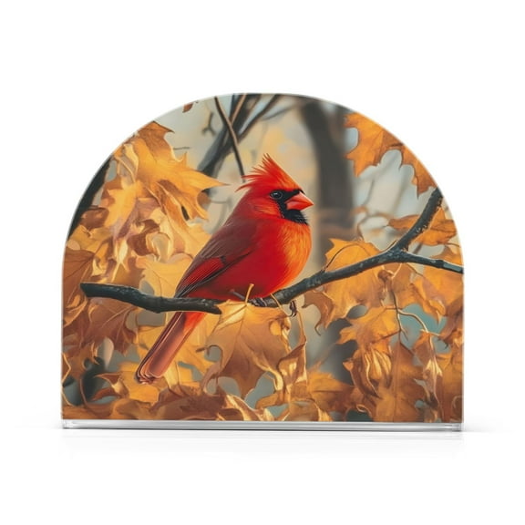 Ryvnso Red Cardinal in Autumn Acrylic Napkin Holder Table Kitchen Paper Tissue Organization