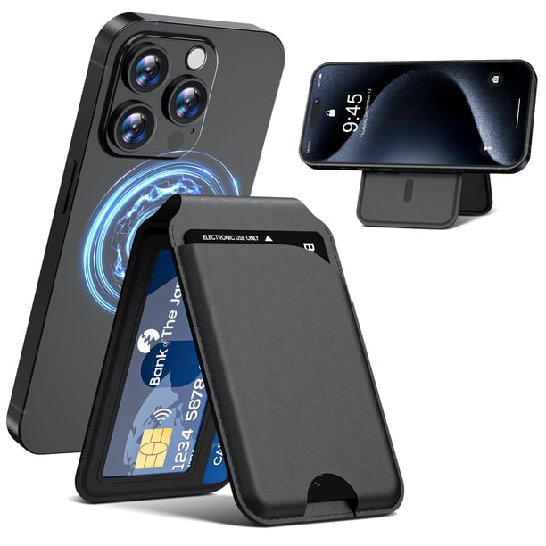 Cartera magnética para iPhone Frapkom MagSafe Wallet negra