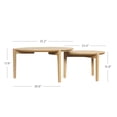 thumbnail image 4 of Nathan James Kendall Mid-Century Modern Round Nesting Living Room Coffee Table Set of 2, Stalking Accent Tables with Solid Wood Legs, Natural Brown, 4 of 8