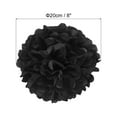 thumbnail image 2 of Uxcell 8" Tissue Pom Poms Paper Flowers Ball Wedding Party Decoration, Black 5 Pack, 2 of 6