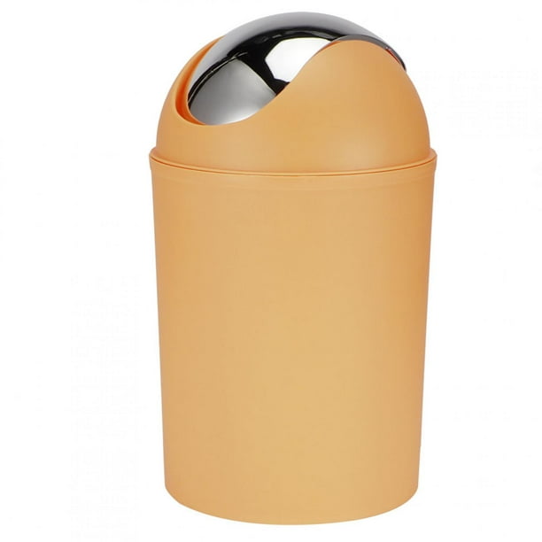 Garbage Bin, Flip Lid Garbage Can, Bedroom For Living Room Orange