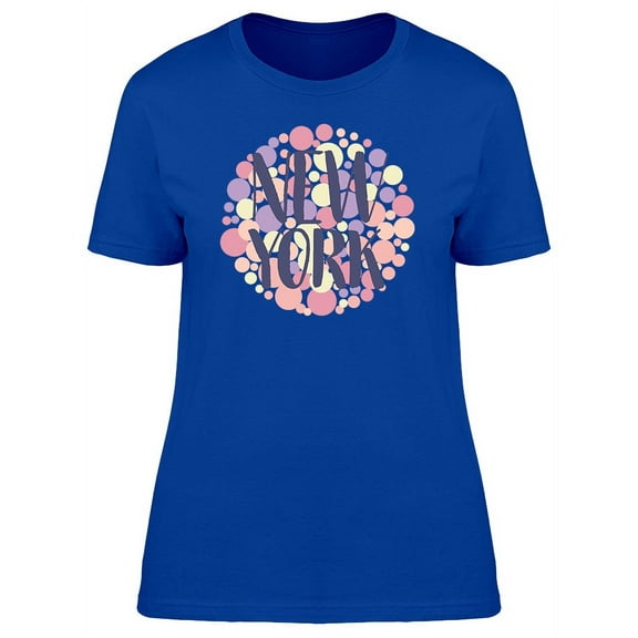 "New York" Purple Lettering T-Shirt Women -Image by Shutterstock, Female Small