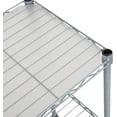 thumbnail image 4 of Sleek 3-Tier Microwave Rack with Storage, Metal Kitchen Shelf, Silver, 21.25L x 13.5W x 49.5H, 4 of 6