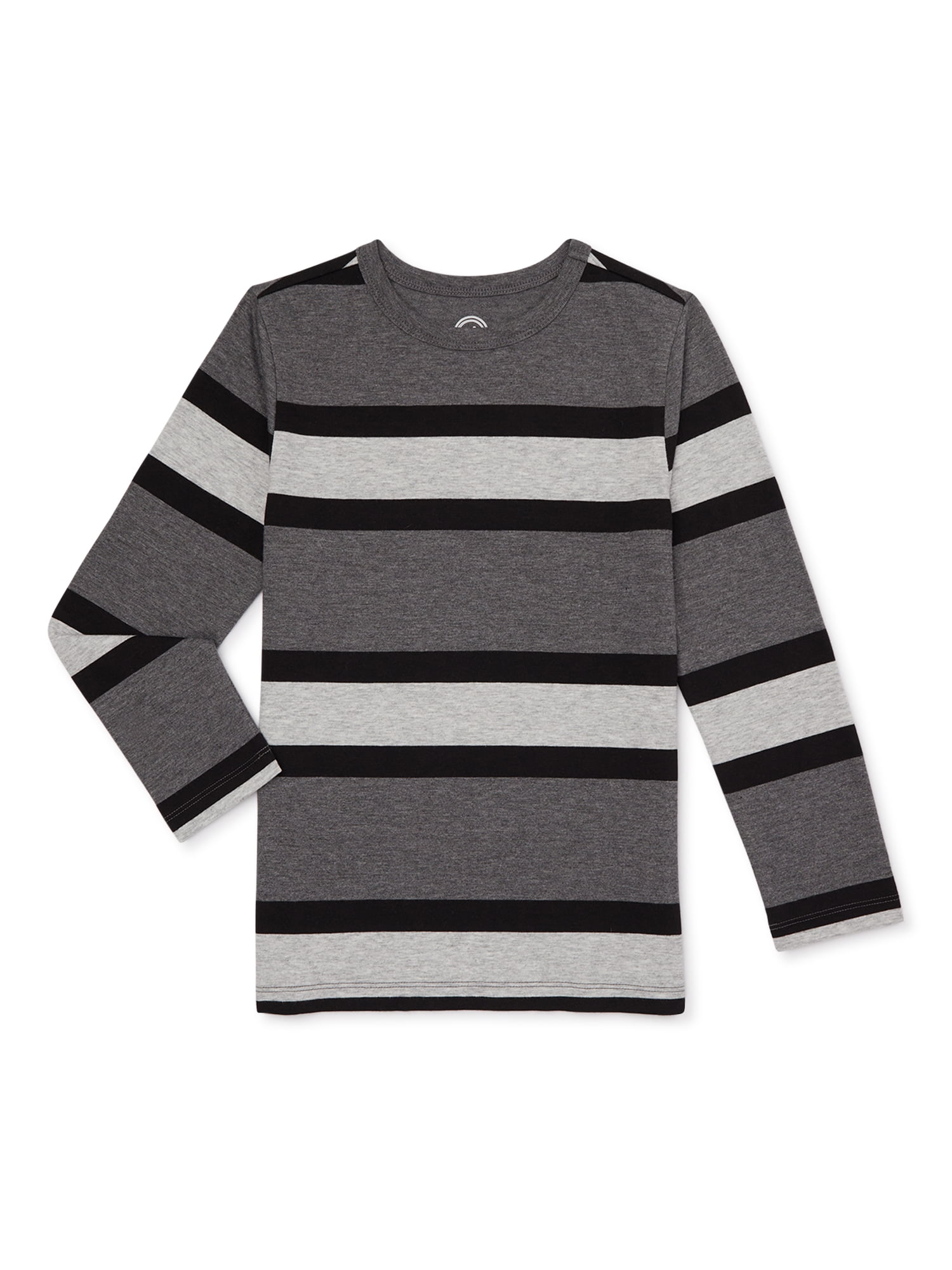 Wonder Nation Boys Long Sleeve Striped T-Shirt, Sizes 4-18 & Husky ...