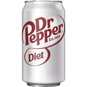 Diet Dr Pepper Soda Pop, 12 fl oz, 12 Pack Cans