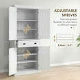 thumbnail image 6 of Yardi Yarda 72.5" Kitchen Cabinet with 4 Doors and Drawer, Pantry Storage Cabinet, Freestanding Food Pantry Cabinet for Indoor, White, 6 of 7