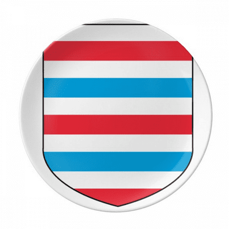 

Luxembourg Europe National Emblem Plate Decorative Porcelain Salver Tableware Dinner Dish